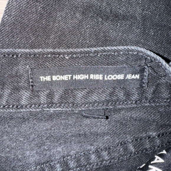 Denim Forum The Bonet High Rise Loose Jeans Women's 30 Black Button Fly - Picture 10 of 11
